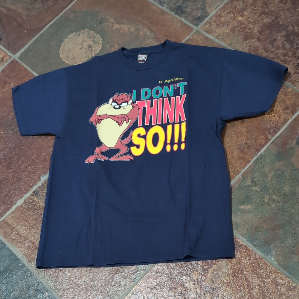 Vintage Taz Graphic T-shirt Ft Meyers Beach Sherry's Best Tshirt
